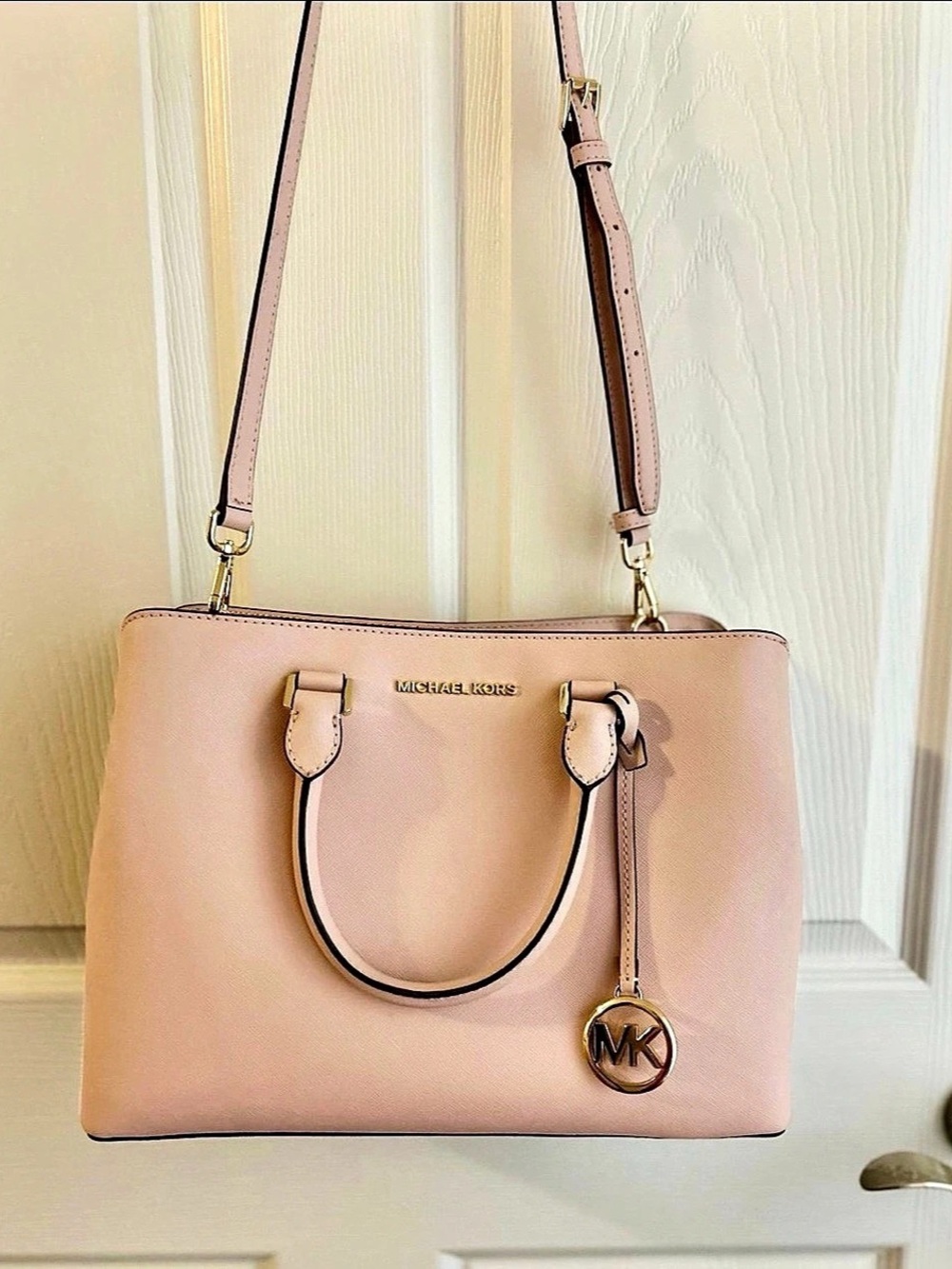 Michael Kors Savannah Large Saffiano Leather Satchel Pink